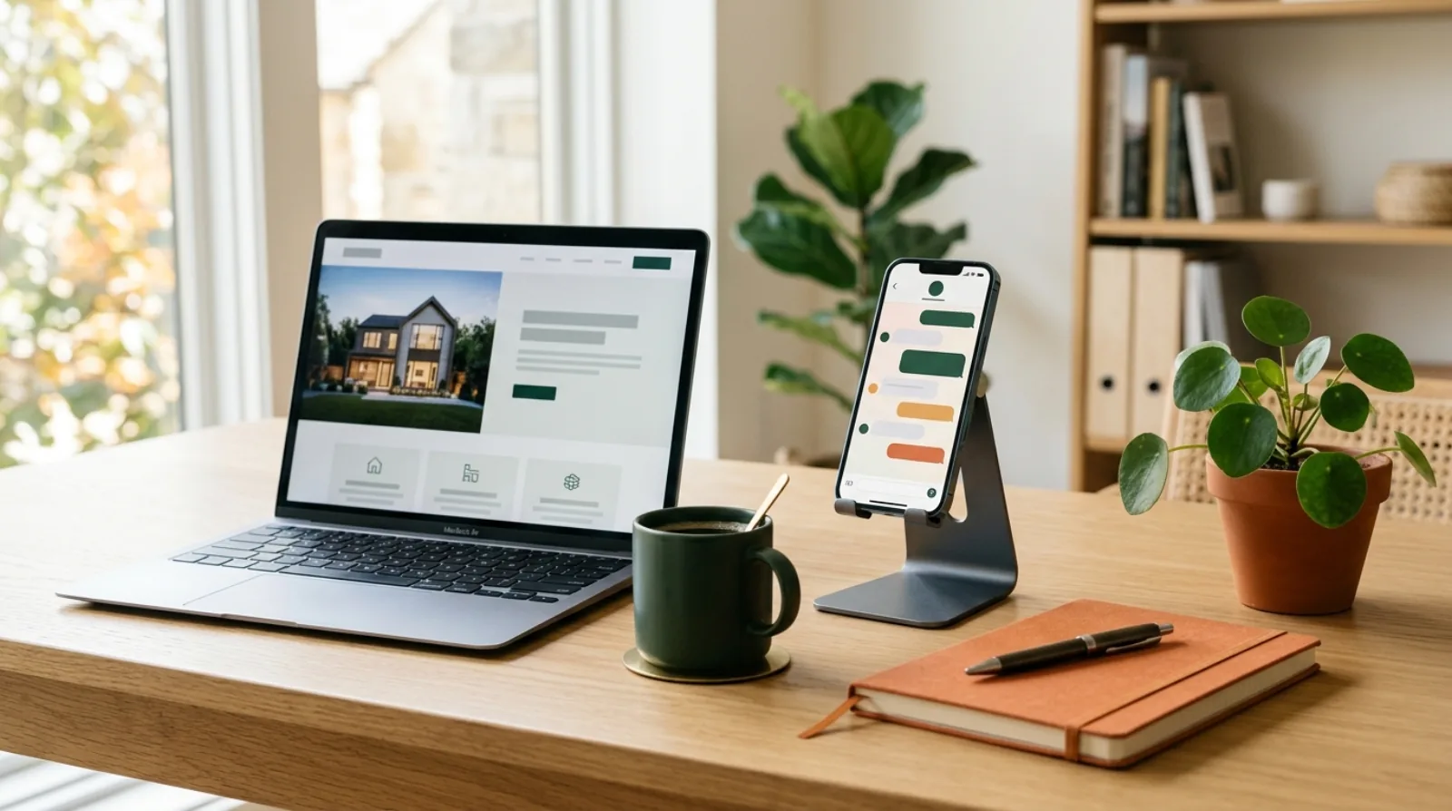 A real estate agent's website appearing in both Google results and an AI assistant's answer